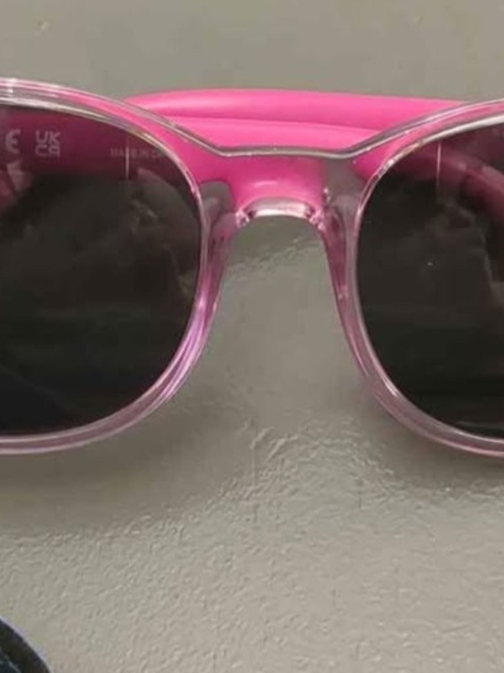 Ray-Ban Kids Pink Frame Sunglasses with Dark Lenses
